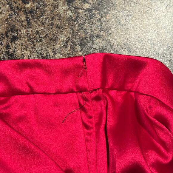 NEW INC Dress Pants Wide Leg High Rise Y2K Palazzo Retro Boho Dressy Bold Red XL - Picture 6 of 9